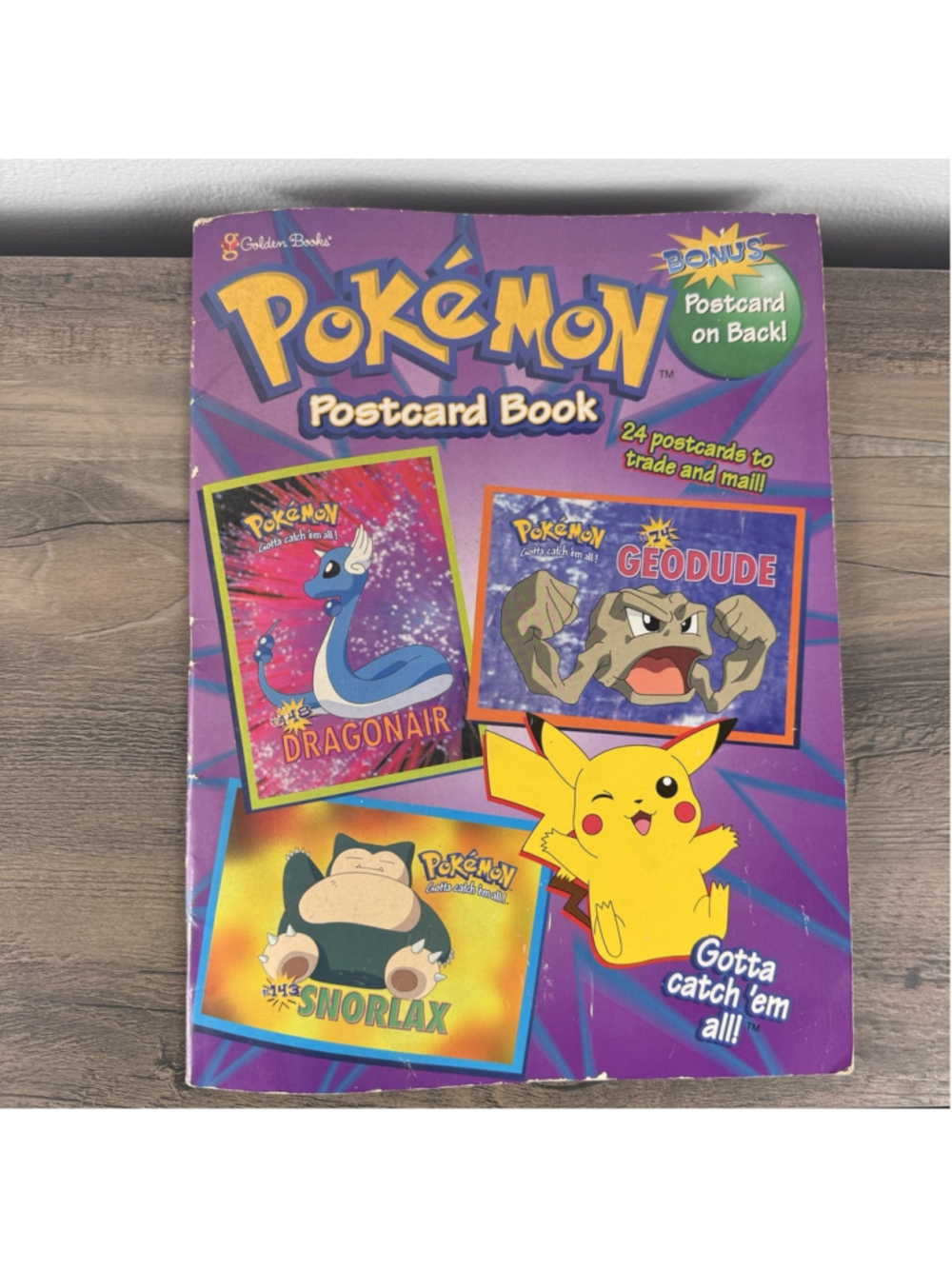 Vintage 1999 Pokémon Postcard Book Golden Books 24 Postcards Pikachu Nintendo